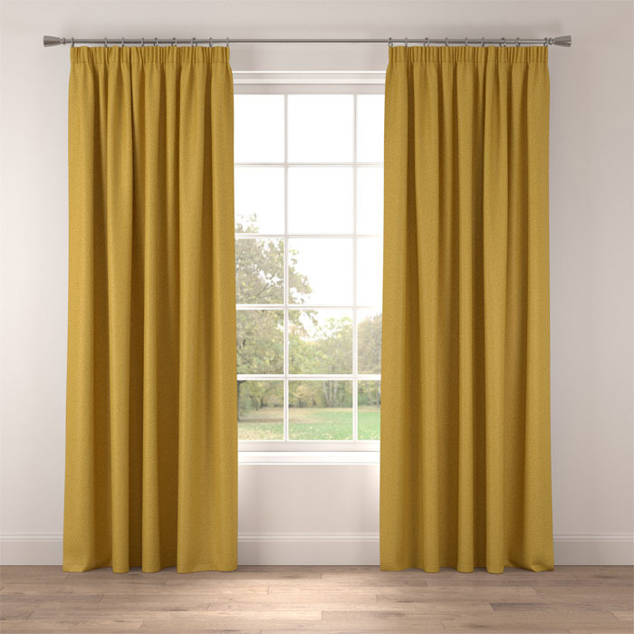 Curtains in Raffia Ochre by Belfield Home