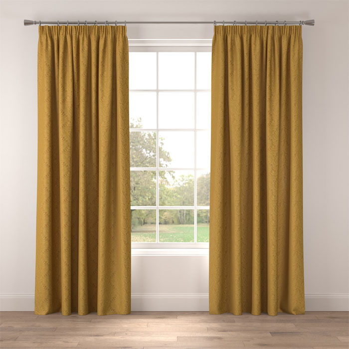 Curtains in Rowan Ochre by Belfield Home