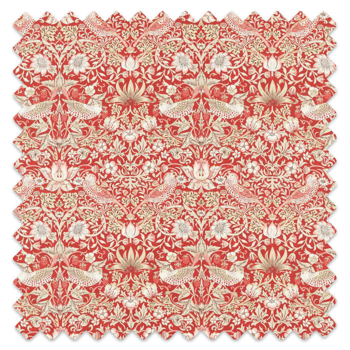 Swatch of Simply Strawberry Thief Indian Red