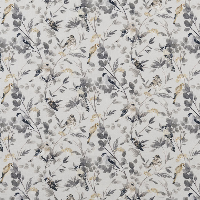 Songbirds Winter Fabric by Bill Beaumont
