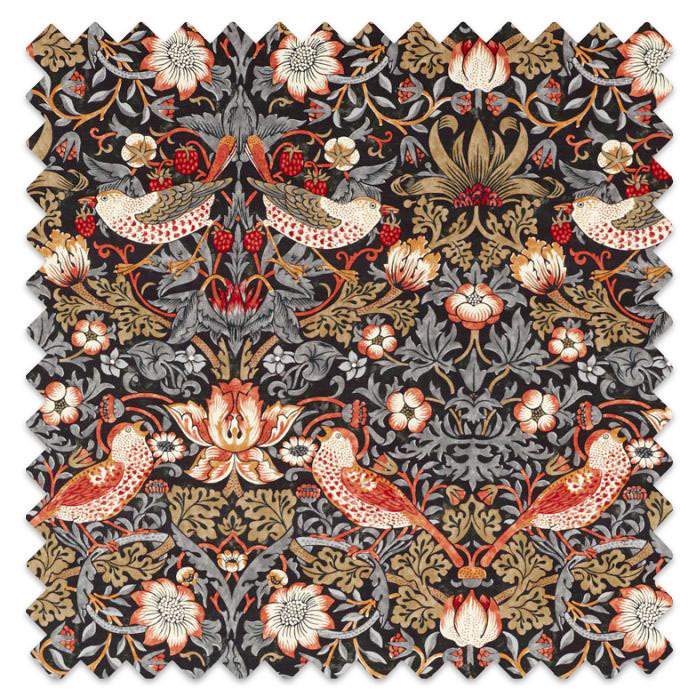 Swatch of Strawberry Thief Old Fashioned