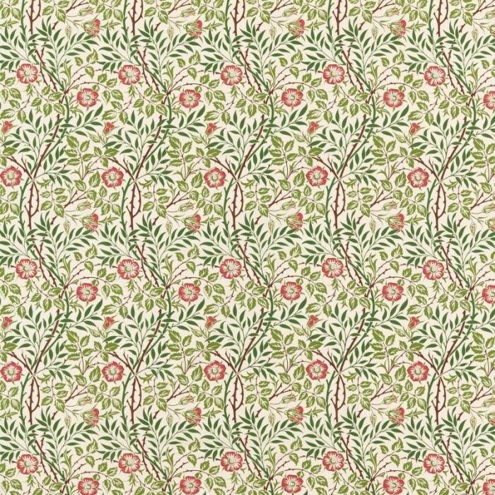 Sweet Briar Boughs/Rose Fabric by Morris & Co