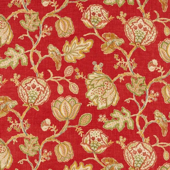 Theodosia Red Fabric by Morris & Co