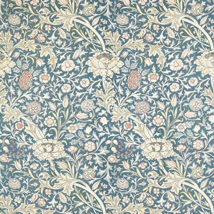 Trent Woad Blue Fabric by Morris & Co