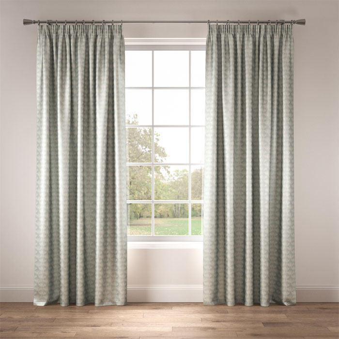 Curtains in Verona Aqua by Belfield Home
