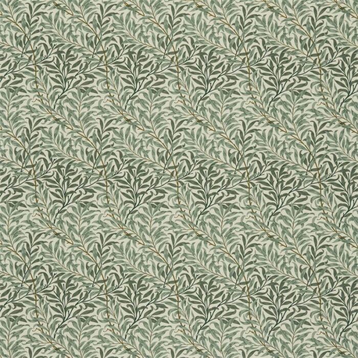 Willow Boughs Cream/Green Fabric by Morris & Co
