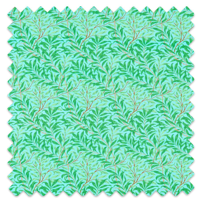 Swatch of Willow Boughs Sky/Leaf Green