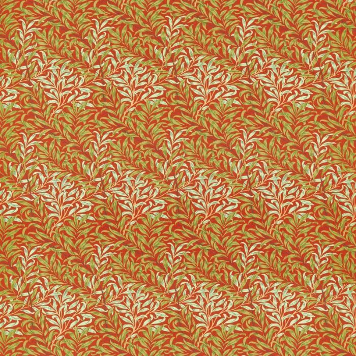 Willow Boughs Tomato/Olive Fabric by Morris & Co