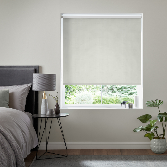 Dupion Ivory Blackout Eve Electric Roller Blind