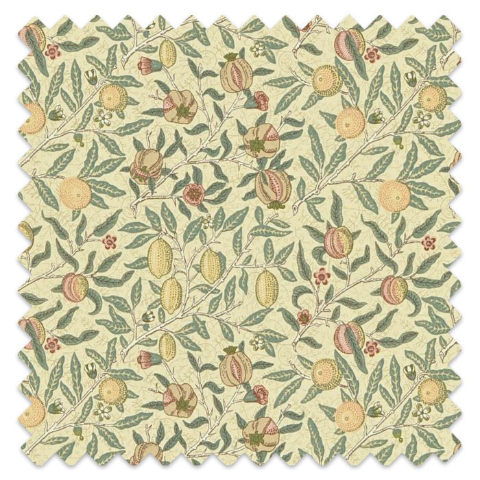 Swatch of Fruit Minor Ivory/Teal