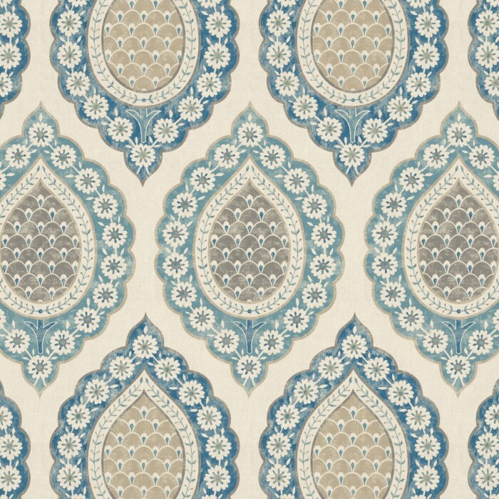 Indienne Lapis Fabric by The Pure Edit