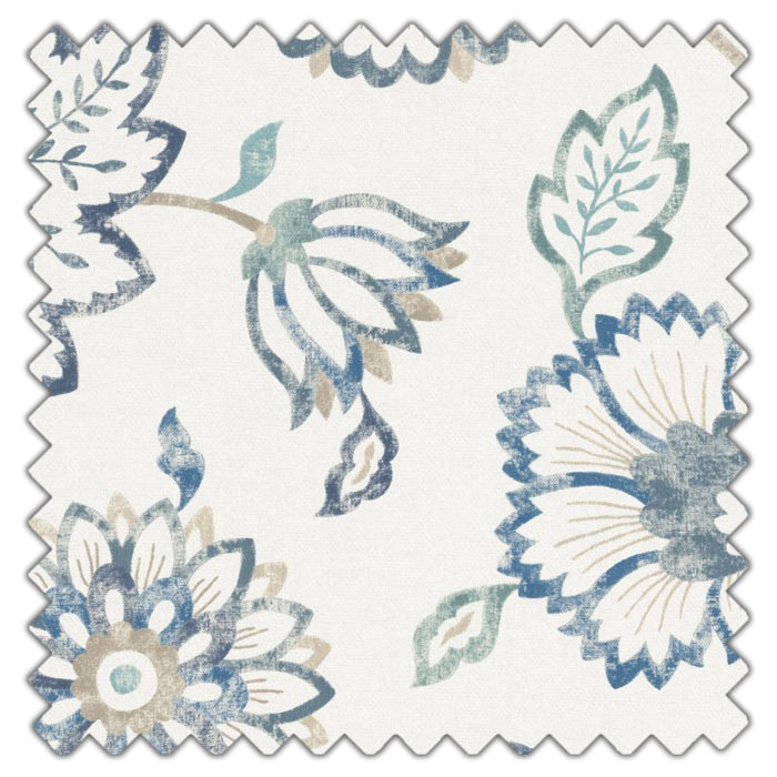 Swatch of Kalamkari Azure