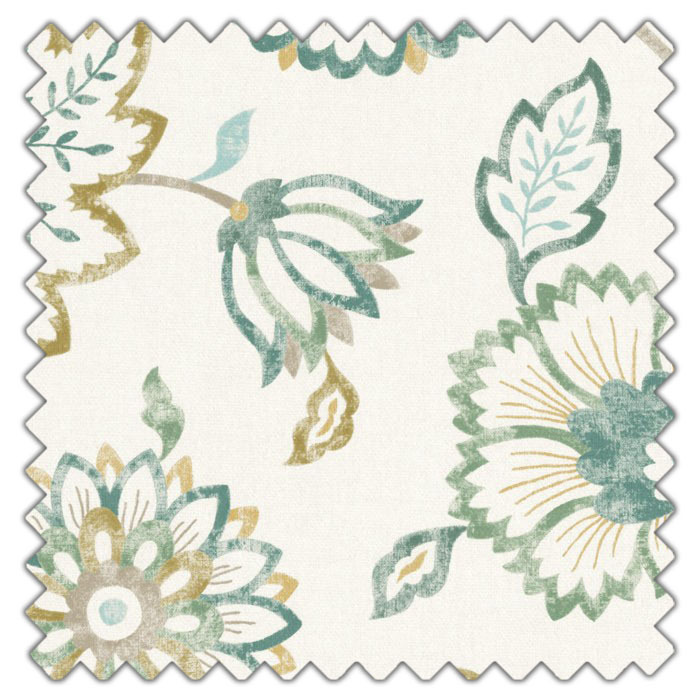 Swatch of Kalamkari Jade