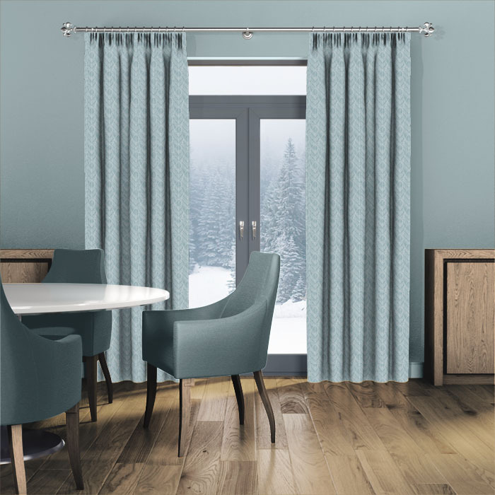 Curtains in Linear Leaf Chambray