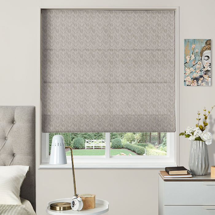 Roman Blind in Linear Leaf Feather