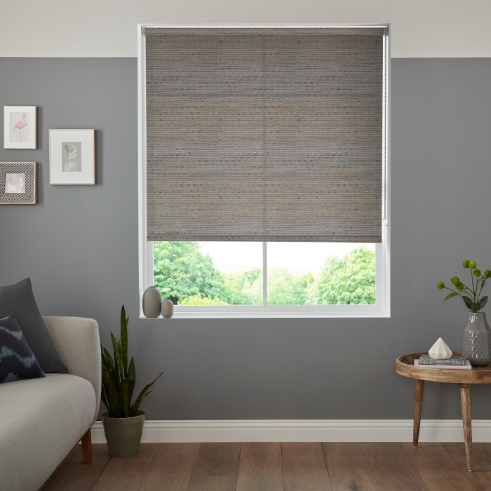 Lux Chenille Sand Eve Electric Roller Blind