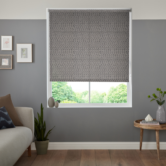 Lux Chenille Monochrome Eve Electric Roller Blind