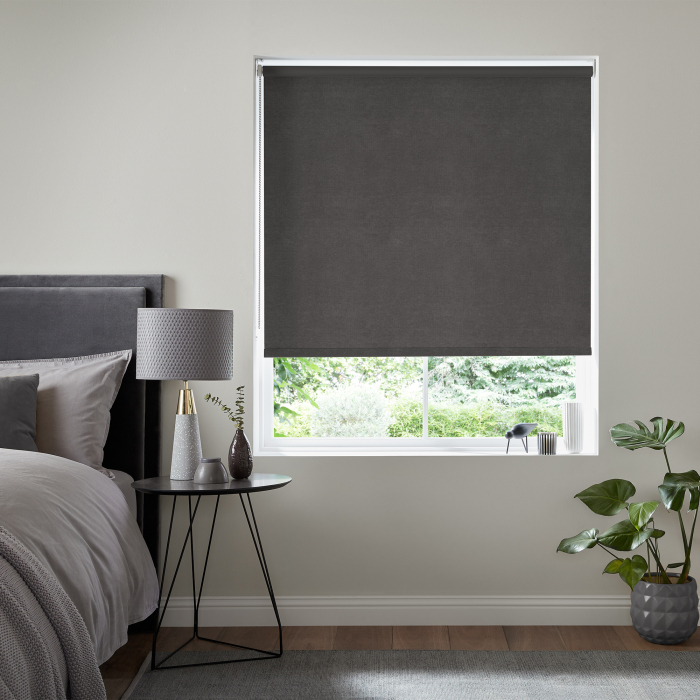 Lux Velvet Mushroom Blackout Eve Electric Roller Blind