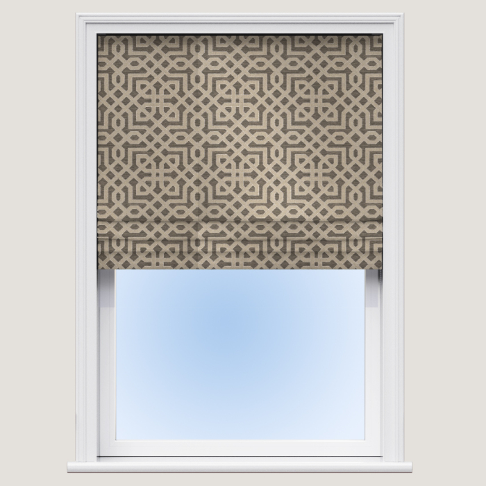 Made To Measure Roman Blind Trellis Charcoal