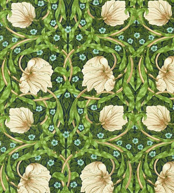 Pimpernel Velvet Midnight Fields Fabric by Morris & Co