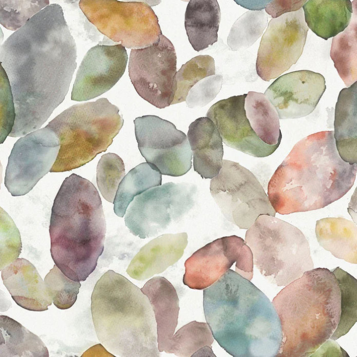 Correa Coral Cloud Cream Fabric by Voyage