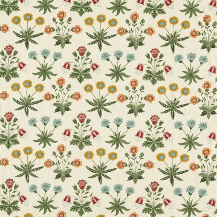 Daisy Embroidery Cream/Multi Fabric by Morris & Co