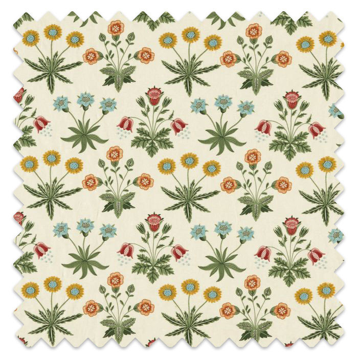 Swatch of Daisy Embroidery Cream/Multi