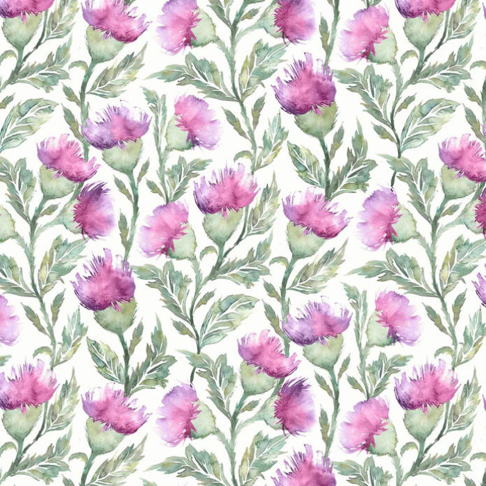 Ettrick Fuchsia Fabric by Voyage