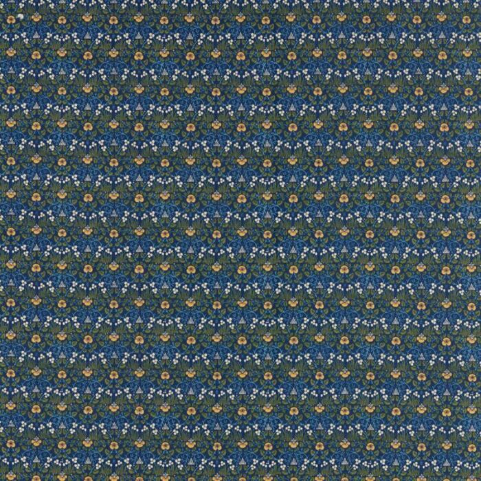 Eye Bright Indigo Fabric by Morris & Co