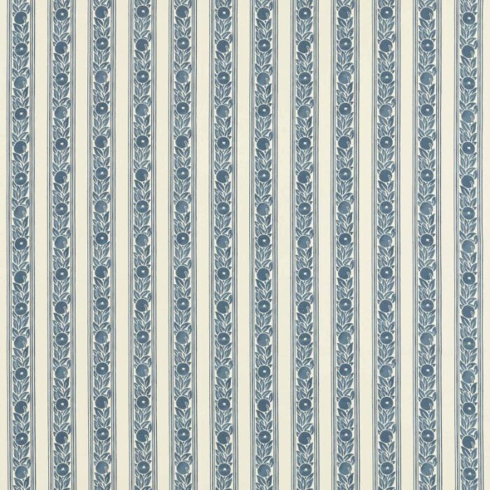 Fruit Stripe Outdoor Indigo Fabric by Morris & Co