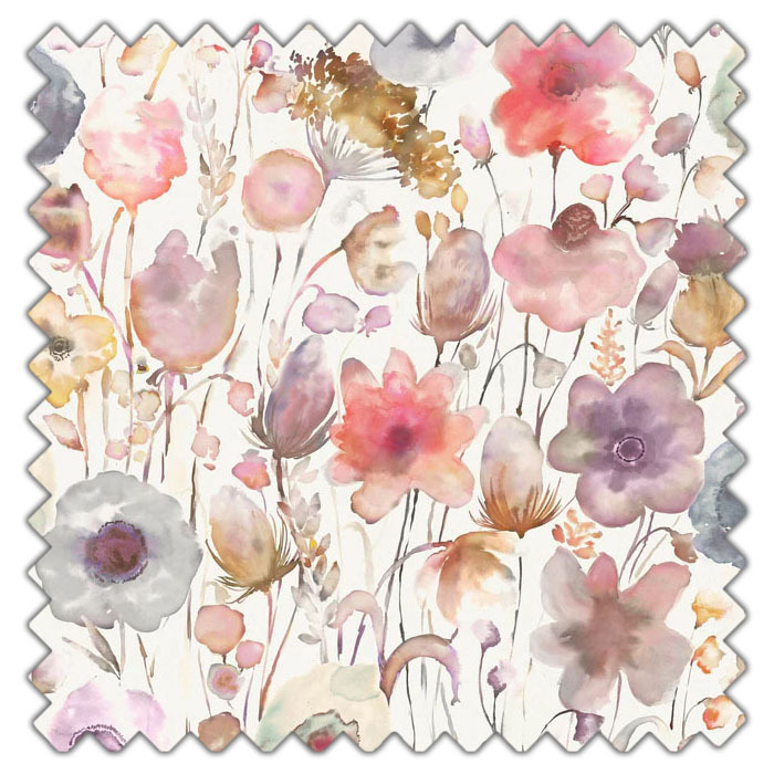 Swatch of Gospiana Boysenberry Cream by Voyage