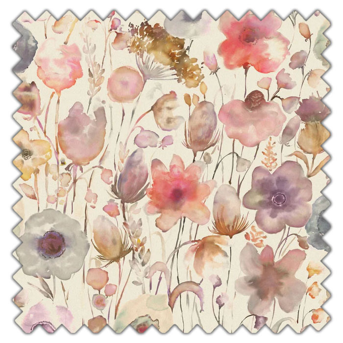 Swatch of Gospiana Boysenberry Linen by Voyage