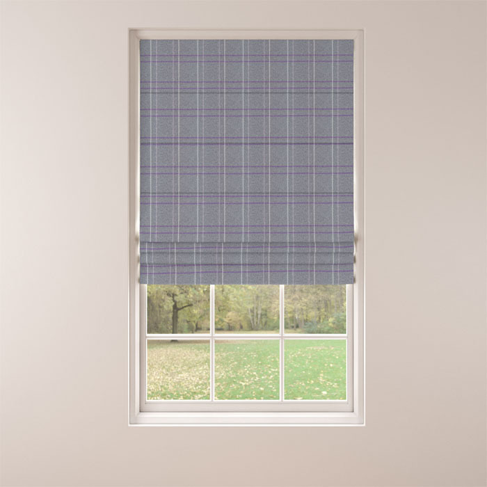 Roman Blind in Hamilton Mauve by Belfield Home