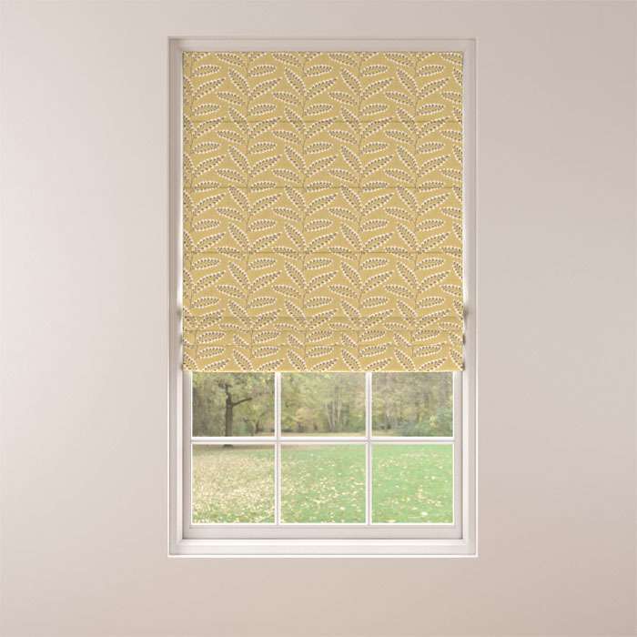 Roman Blind in Harlow Citrus by Belfield Home