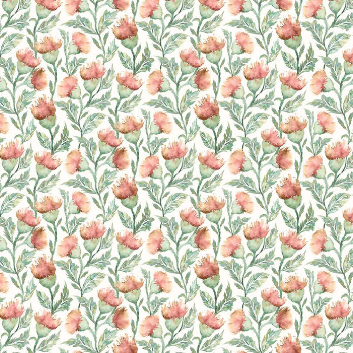 Hawick Rust Cream Fabric by Voyage