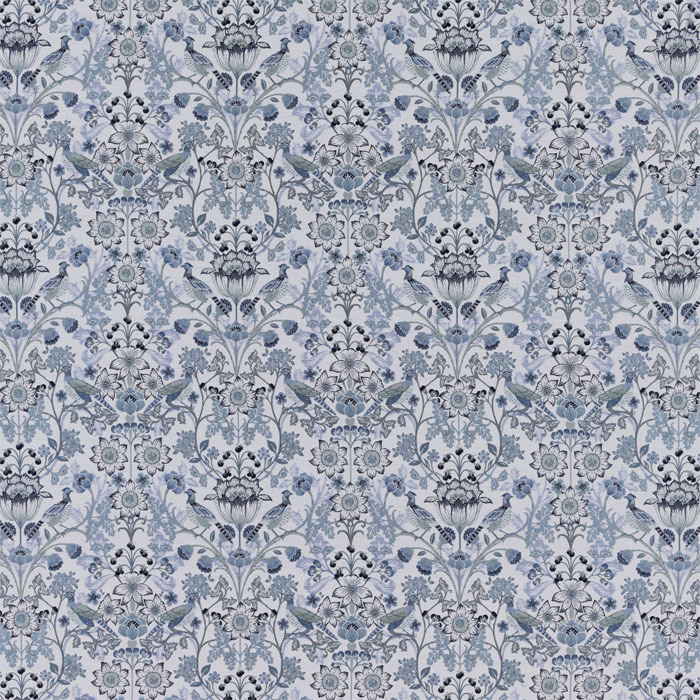 Holcombe Ashley Blue Fabric by Porter And Stone