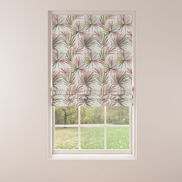 Roman Blind in Kaia Blush Mint by Belfield Home