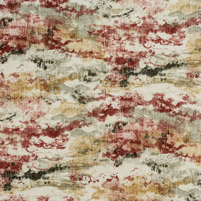 Kumo Rosso Fabric by Porter And Stone
