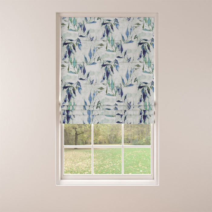 Roman Blind in Laurel Blue by Belfield Home