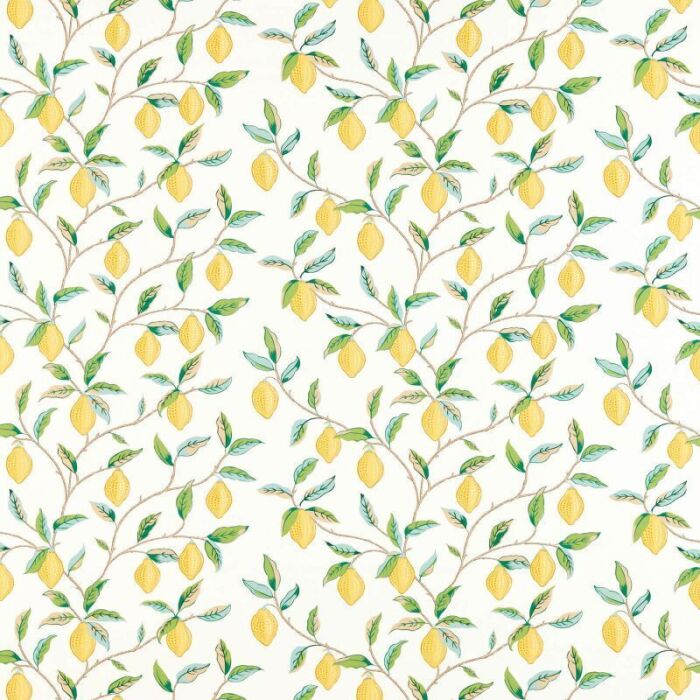Lemon Tree Lemon/Bayleaf Fabric by Morris & Co