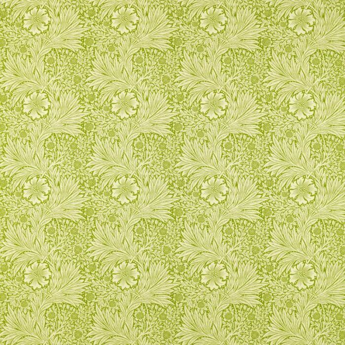 Marigold Cream/Sap Green Fabric by Morris & Co