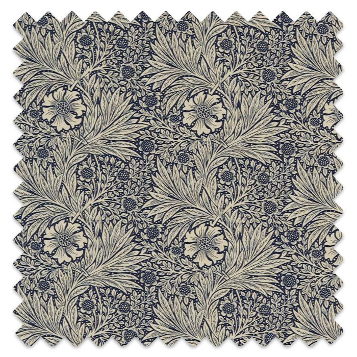 Swatch of Marigold Indigo/Linen