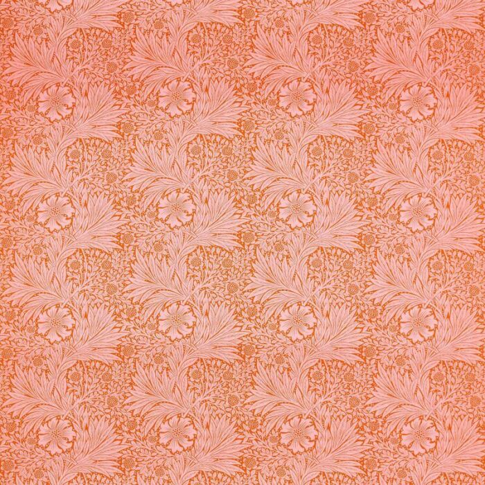 Marigold Orange/Pink Fabric by Morris & Co