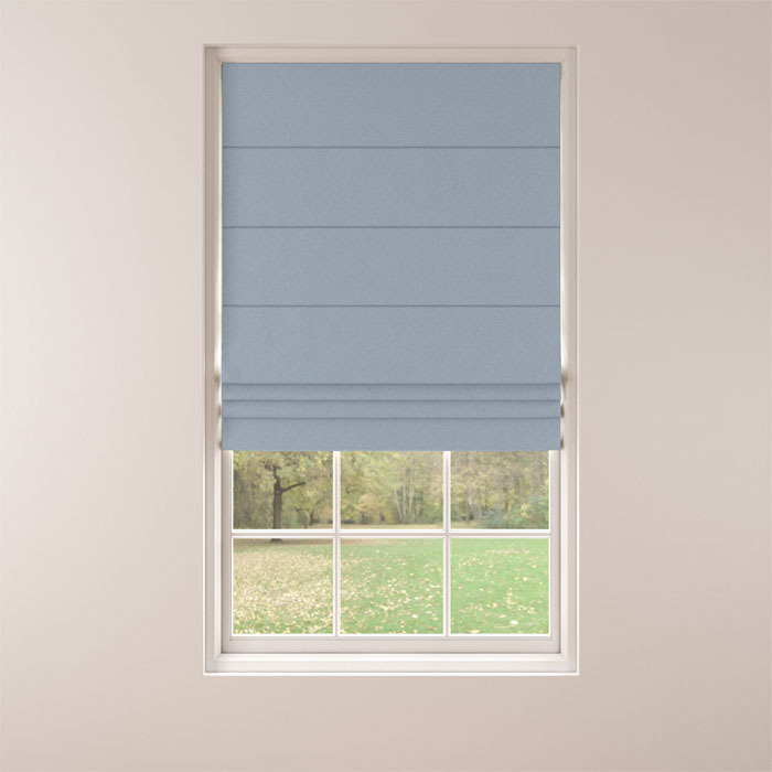 Roman Blind in Marlow Cloud Blue by Belfield Home