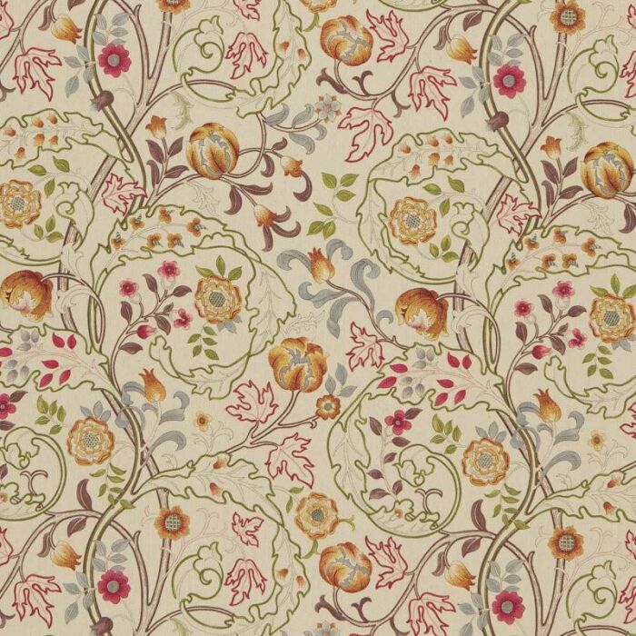 Mary Isobel Rose/Slate Fabric by Morris & Co