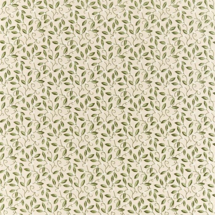 Mistletoe Embroidery Artichoke Fabric by Morris & Co