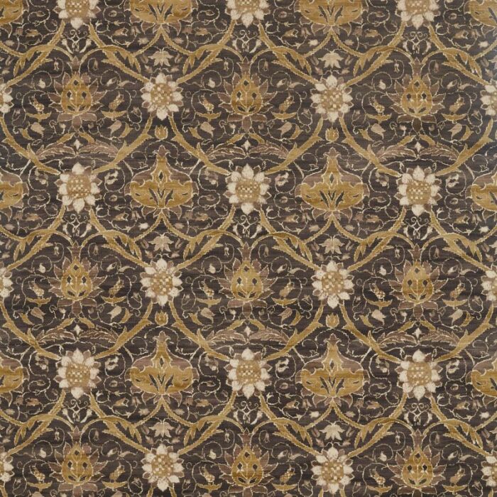 Montreal Charcoal/Mustard Fabric by Morris & Co
