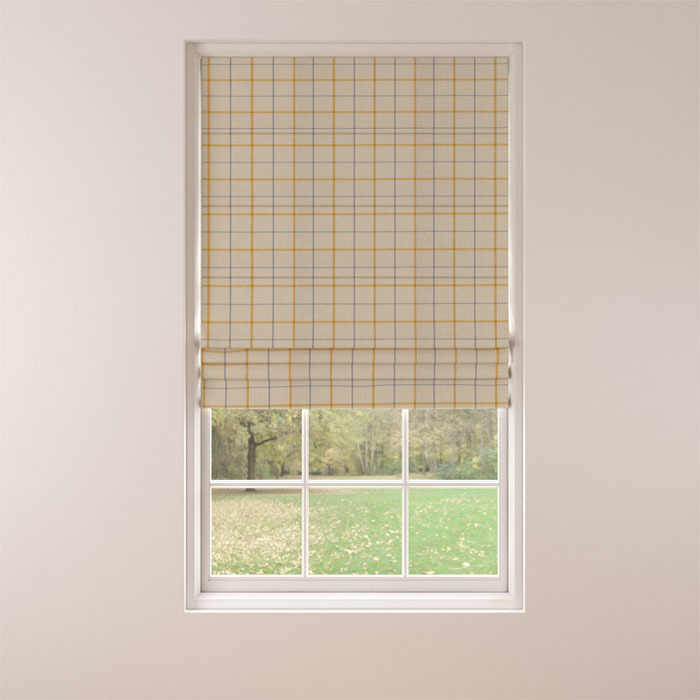 Roman Blind in Munro Ochre by Belfield Home