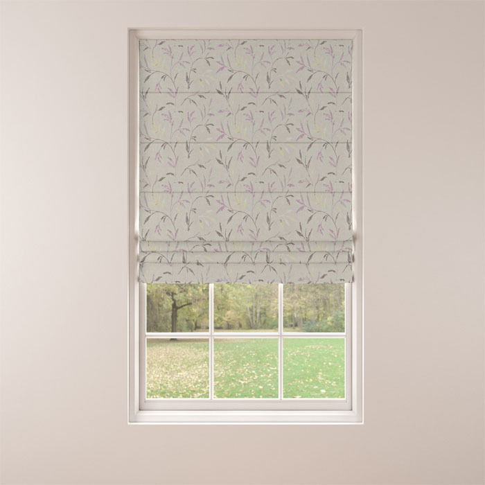 Roman Blind in Norella Mauve by Belfield Home