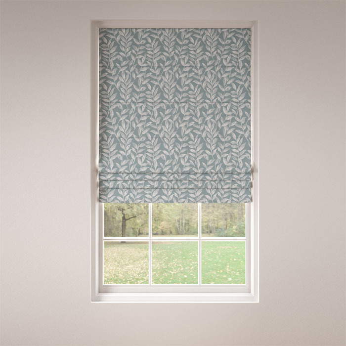 Roman Blind in Olivia Cloud Blue by Belfield Home